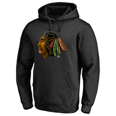 Chicago Blackhawks Midnight Mascot Pullover Hoodie - Black | NHL discount