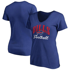 Buffalo Bills Women's Victory Script V-Neck T-Shirt -Royal - NFL