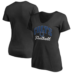 Indianapolis Colts Women's Victory Script V-Neck T-Shirt -Black - NFL
