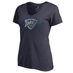 Oklahoma City Thunder Women's Static Logo V-Neck T-Shirt Navy