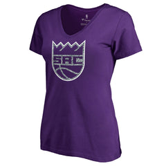 Sacramento Kings Women's Static Logo V-Neck T-Shirt Purple