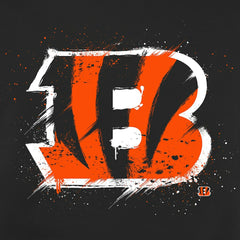 Cincinnati Bengals Splatter Logo Pullover Hoodie - Black - NFL