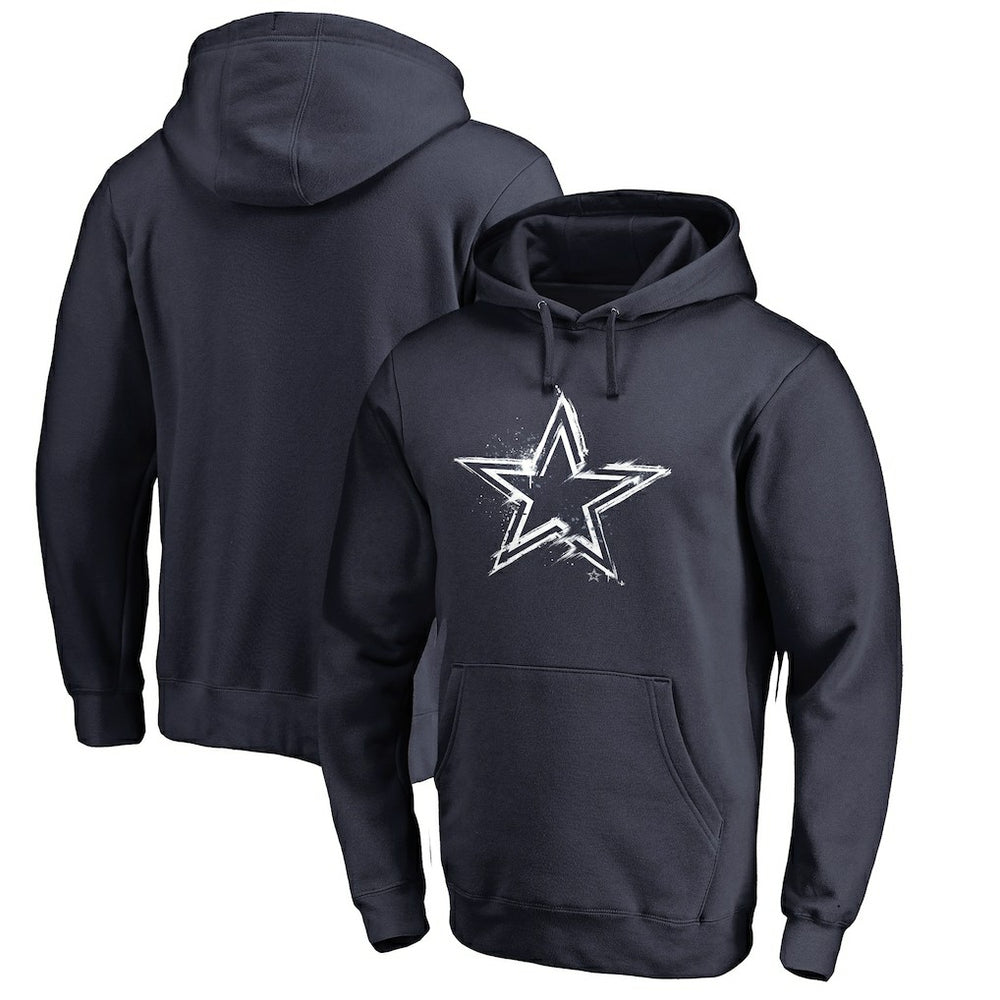 Dallas Cowboys Splatter Logo Pullover Hoodie - Navy - NFL