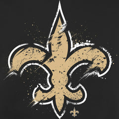 New Orleans Saints Splatter Logo Pullover Hoodie - Black - NFL