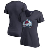 Colorado Avalanche Women's Splatter Logo V-Neck T-Shirt - Navy | NHL discount