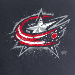 Columbus Blue Jackets Women's Splatter Logo V-Neck T-Shirt - Navy | NHL sale