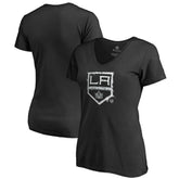 Los Angeles Kings Women's Splatter Logo V-Neck T-Shirt - Black | NHL sale
