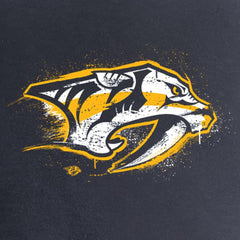 Nashville Predators Women's Splatter Logo V-Neck T-Shirt - Navy | NHL on sale