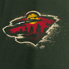 Minnesota Wild Women's Splatter Logo V-Neck Long Sleeve T-Shirt - Green | NHL discount