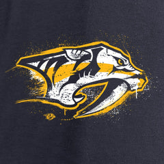 Nashville Predators Women's Splatter Logo V-Neck Long Sleeve T-Shirt - Navy | NHL sale