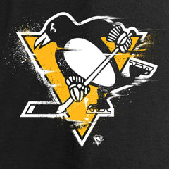 Pittsburgh Penguins Women's Splatter Logo V-Neck Long Sleeve T-Shirt - Black | NHL sale