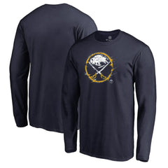 Buffalo Sabres Splatter Logo Long Sleeve T-Shirt - Navy | NHL near me