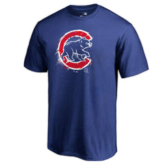 Chicago Cubs Splatter Logo T-Shirt Discount
