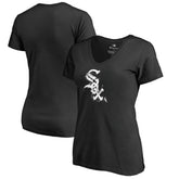 Chicago White Sox Women's Splatter Logo V-Neck T-Shirt Outlet