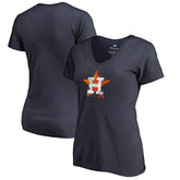 Houston Astros Women's Splatter Logo V-Neck T-Shirt for sale