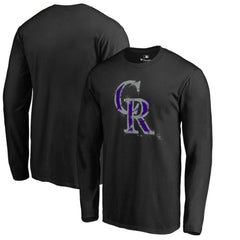 Colorado Rockies Splatter Logo Long Sleeve T-Shirt for sale