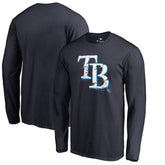 Tampa Bay Rays Splatter Logo Long Sleeve T-Shirt Online