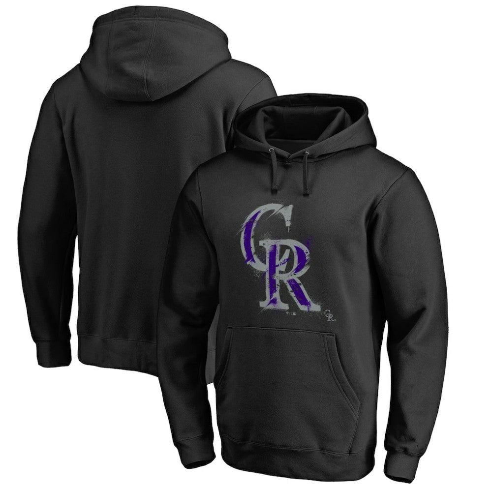 Colorado Rockies Splatter Logo Pullover Hoodie for sale