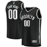 Fanatics Brooklyn Nets Fast Break Custom Replica Jersey Black Icon Edition