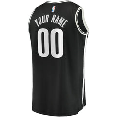 Fanatics Brooklyn Nets Fast Break Custom Replica Jersey Black Icon Edition