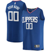 Fanatics LA Clippers Fast Break Custom Replica Jersey Royal Icon Edition