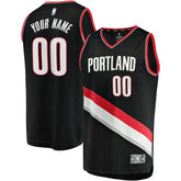 Fanatics Portland Trail Blazers Fast Break Custom Replica Jersey Black Icon Edition