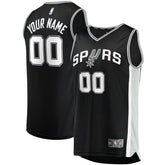 Fanatics San Antonio Spurs Fast Break Custom Replica Jersey Black Icon Edition