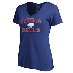 Buffalo Bills Women's Vintage Collection Victory Arch V-Neck T-Shirt - Royal - NFL