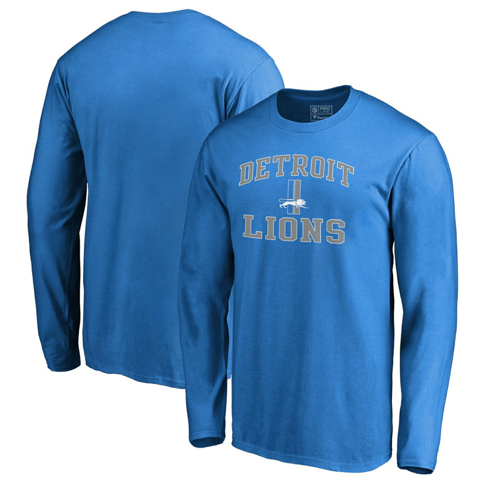 Detroit Lions Vintage Collection Victory Arch Long Sleeve T-Shirt - Blue - NFL