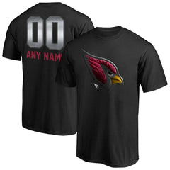 Arizona Cardinals Personalized Midnight Mascot T-Shirt - Black - NFL