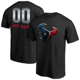 Houston Texans Personalized Midnight Mascot T-Shirt - Black - NFL