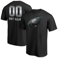 Philadelphia Eagles Personalized Midnight Mascot T-Shirt - Black - NFL