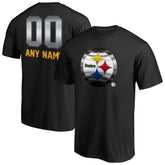Pittsburgh Steelers Personalized Midnight Mascot T-Shirt - Black - NFL