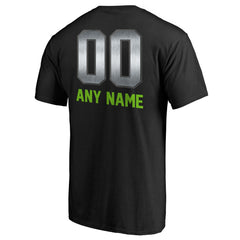 Seattle Seahawks Personalized Midnight Mascot T-Shirt - Black - NFL