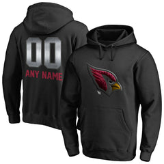 Arizona Cardinals Personalized Midnight Mascot Pullover Hoodie - Black - NFL