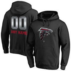 Atlanta Falcons Personalized Midnight Mascot Pullover Hoodie - Black - NFL