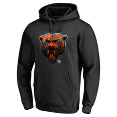 Chicago Bears Personalized Midnight Mascot Pullover Hoodie - Black - NFL