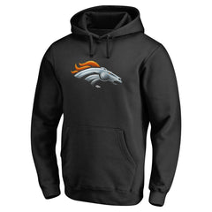 Denver Broncos Personalized Midnight Mascot Pullover Hoodie - Black - NFL