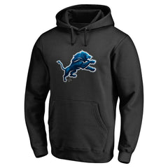 Detroit Lions Personalized Midnight Mascot Pullover Hoodie - Black - NFL