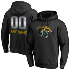 Jacksonville Jaguars Personalized Midnight Mascot Pullover Hoodie - Black - NFL