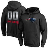 New England Patriots Personalized Midnight Mascot Pullover Hoodie - Black - NFL