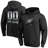 Philadelphia Eagles Personalized Midnight Mascot Pullover Hoodie - Black - NFL