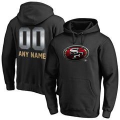 San Francisco 49ers Personalized Midnight Mascot Pullover Hoodie - Black - NFL