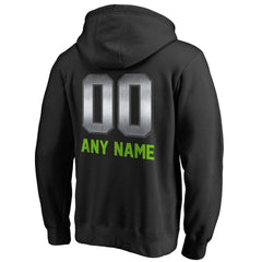 Seattle Seahawks Personalized Midnight Mascot Pullover Hoodie - Black - NFL