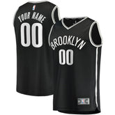 Fanatics Brooklyn Nets Youth Fast Break Custom Replica Jersey Black Icon Edition