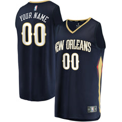 Fanatics New Orleans Pelicans Youth Fast Break Custom Jersey Navy Icon Edition