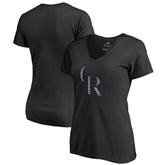 Colorado Rockies Women's Static Logo V-Neck T-Shirt Discount
