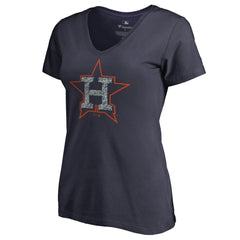 Houston Astros Women's Static Logo V-Neck T-Shirt Online