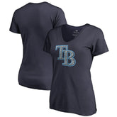 Tampa Bay Rays Women's Static Logo V-Neck T-Shirt for sale