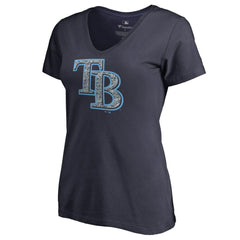 Tampa Bay Rays Women's Static Logo V-Neck T-Shirt for sale